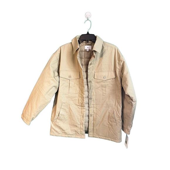 Nordstrom BP Tan Oversize Button Down Jacket Medium - Picture 1 of 8